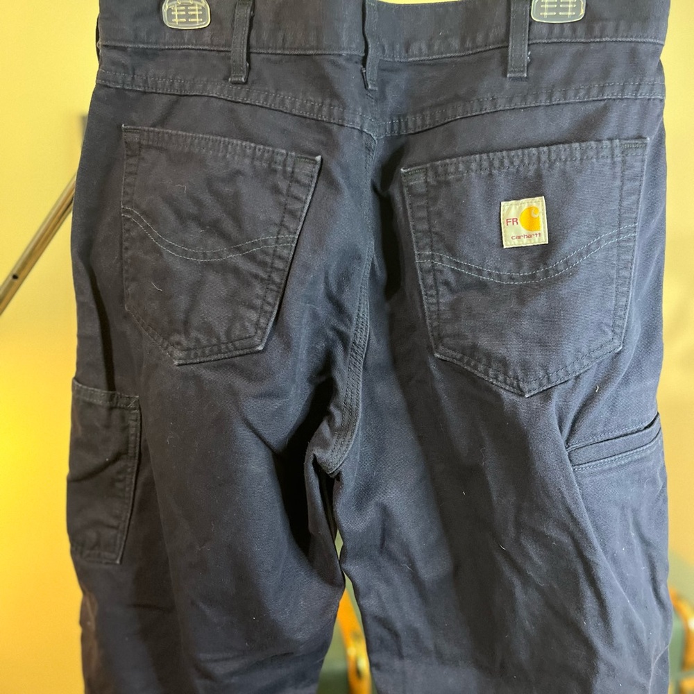 Carhartt Dark Blue Loose Fit Pants FR Style Work Pants, 36”X 30” - Picture 3 of 7